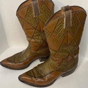 Vintage 70’s “Walrus” patchwork boots.